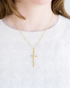 Dainty Tall Cross Necklace