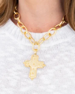Dotted Cross Necklace