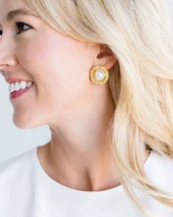 Dotted Pearl Studs