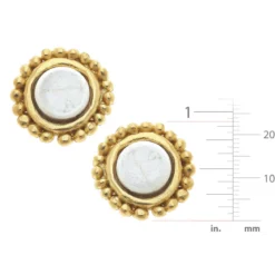 Dotted White Turquoise Studs