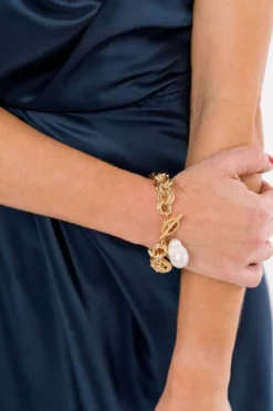 Double Link Baroque Pearl Bracelet