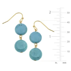 Double Turquoise Drop Earrings