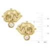 Elephant Intaglio Pearl Studs