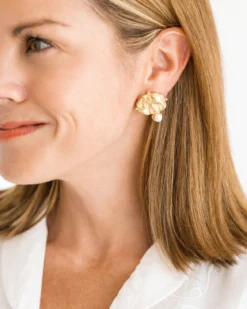 Elephant Intaglio Pearl Studs