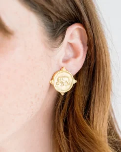 Elephant Intaglio Studs