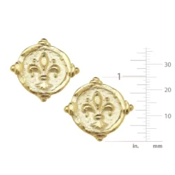 Fleur De Lis Intaglio Studs