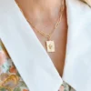 Fleur de Lis Stamp Necklace