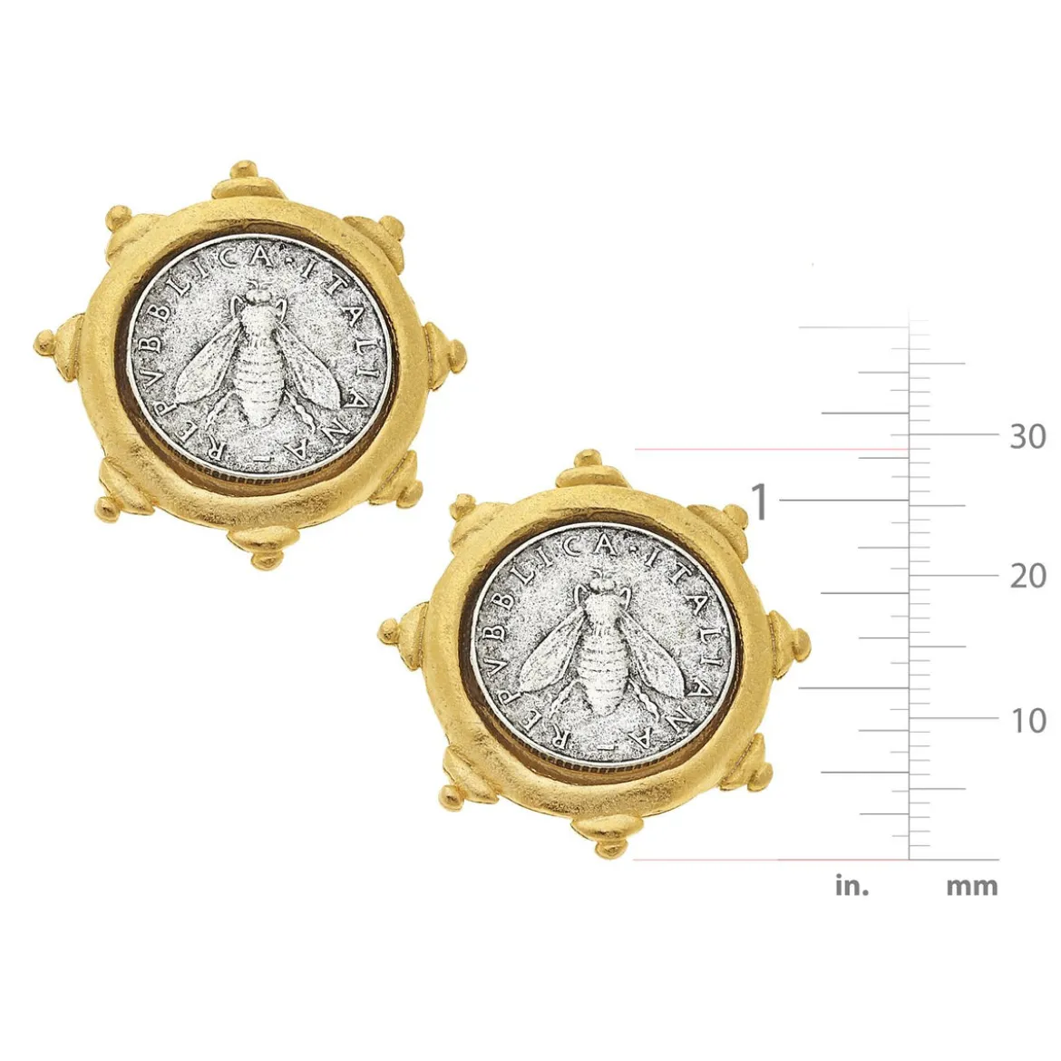 Florence Bee Coin Studs