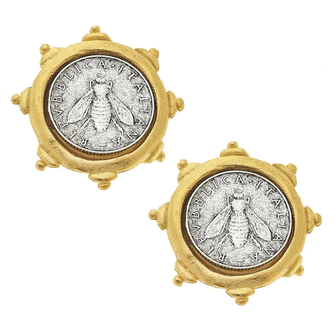 Florence Bee Coin Studs