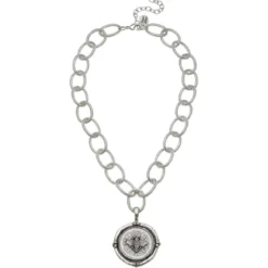 French Bee Coin Necklace