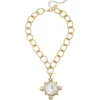 French Coin + Freshwater Pearl Necklace