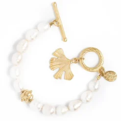Ginkgo Pearl Bracelet