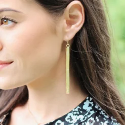 Gold Bar Earrings