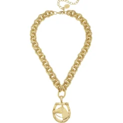 Gold Horseshoe Necklace