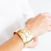 Gold + Pearl Maltese Cross cuff