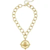 Gold Queen Bee Pendant Necklace