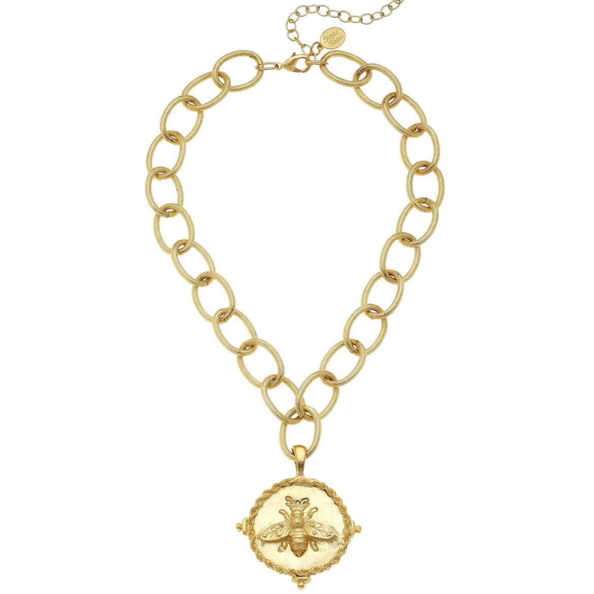 Gold Queen Bee Pendant Necklace