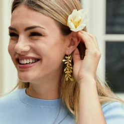 Gold Vine Earrings