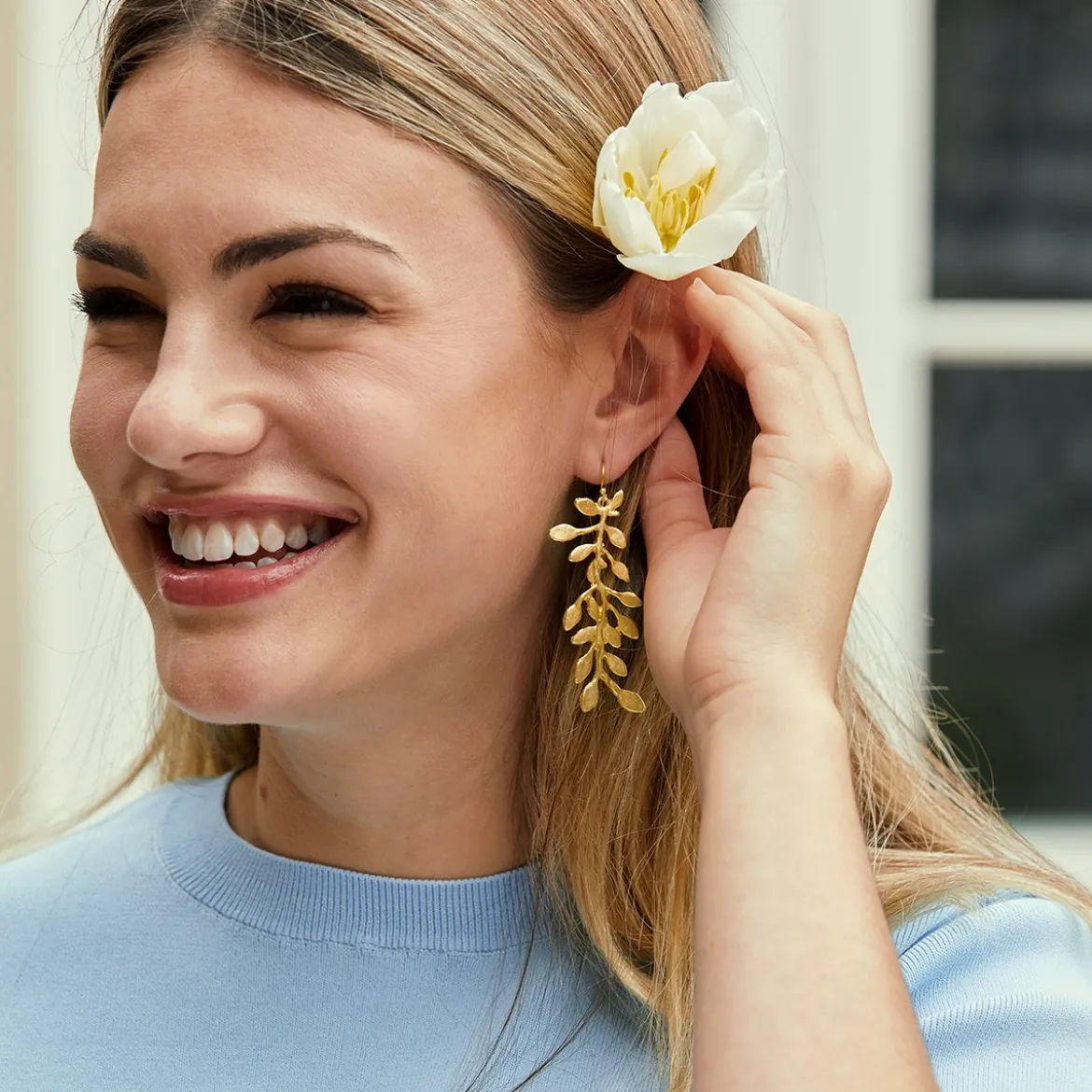 Gold Vine Earrings