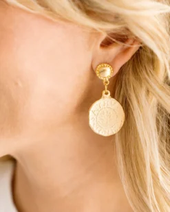 Greek Coin Earrings