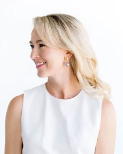 Grey Baroque Pearl Drop Earrings
