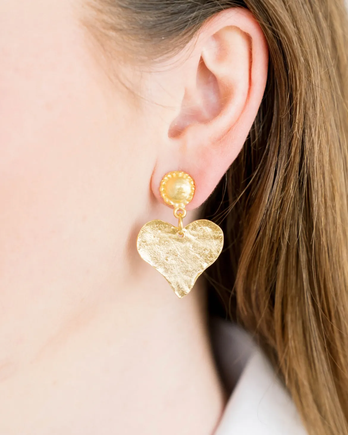 Heart Drop Earrings