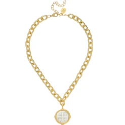 Ida Jerusalem Cross Necklace