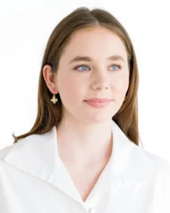 Jerusalem Cross Drop Earrings