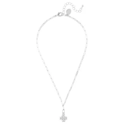 Jerusalem Cross Paperclip Necklace