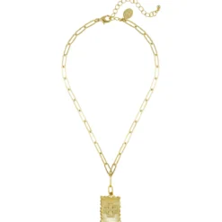 Jerusalem Cross Stamp Necklace
