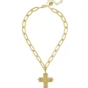 Jerusalem Double Cross Chain Necklace