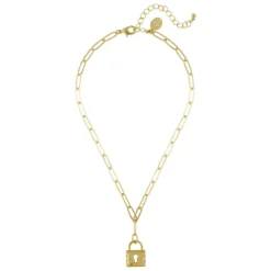 Keepsake Lock Paperclip Necklace