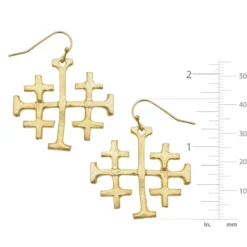 Large Jerusalem Cross Earrings
