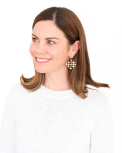 Large Jerusalem Cross Earrings