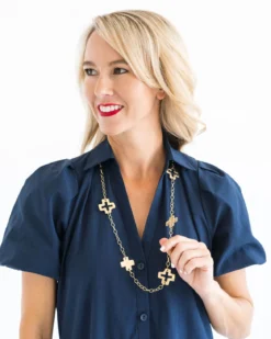 Long Cross Chain Necklace