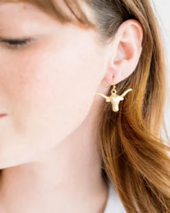Longhorn Drop Earrings