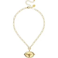Longhorn Intaglio Paperclip Necklace