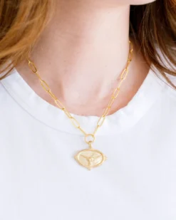 Longhorn Intaglio Paperclip Necklace