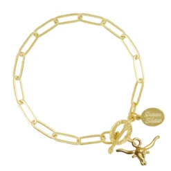 Longhorn Paperclip Bracelet