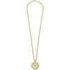 Long Mother of Pearl Jerusalem Cross Necklace