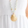 Long Oyster and Pearl Necklace