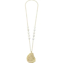 Long Oyster and Pearl Necklace