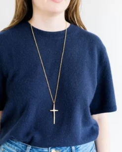 Long Tall Cross Necklace