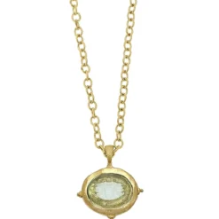 Long Venetian Glass Intaglio Necklace