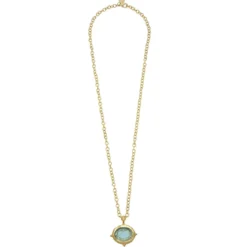 Long Venetian Glass Intaglio Necklace