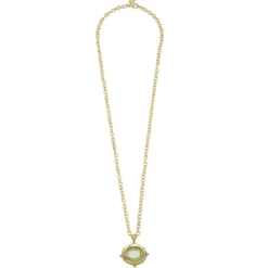 Long Venetian Glass Intaglio Necklace