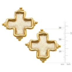 Mary Cross Studs