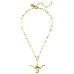 Medium Longhorn Paperclip Necklace