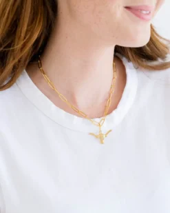 Medium Longhorn Paperclip Necklace
