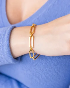 Mixed Link Paperclip Bracelet